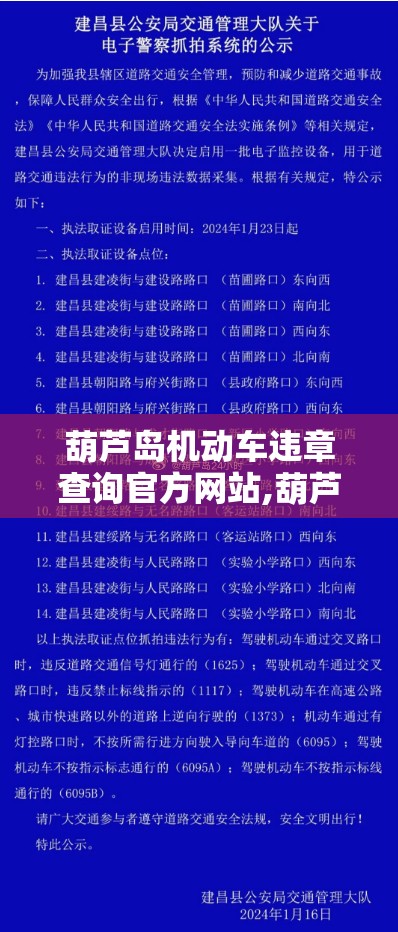 葫芦岛机动车违章查询官方网站,葫芦岛市车辆违章查询