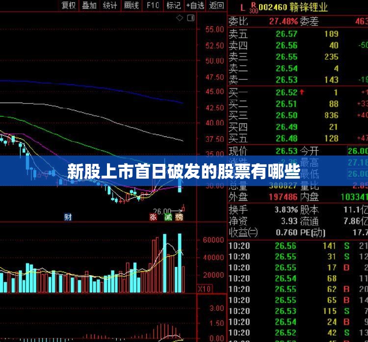 新股上市首日破发的股票有哪些