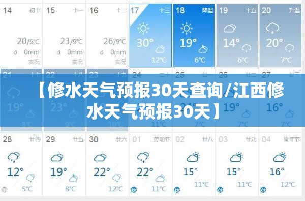 【修水天气预报30天查询/江西修水天气预报30天】