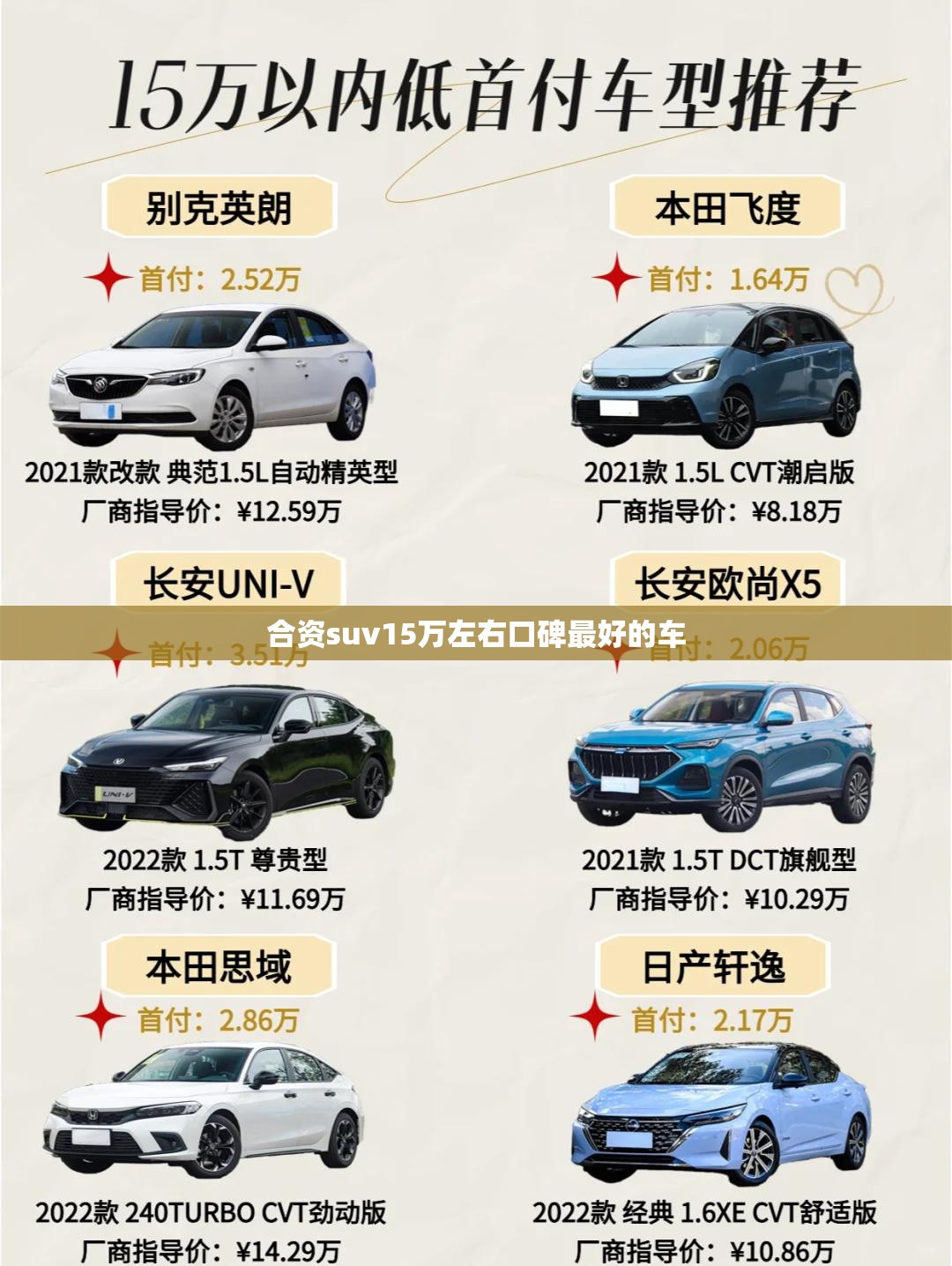 合资suv15万左右口碑最好的车