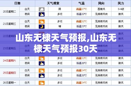 山东无棣天气预报,山东无棣天气预报30天