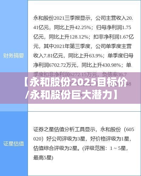 【永和股份2025目标价/永和股份巨大潜力】