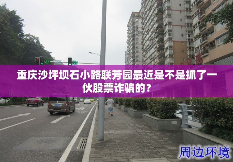 重庆沙坪坝石小路联芳园最近是不是抓了一伙股票诈骗的？