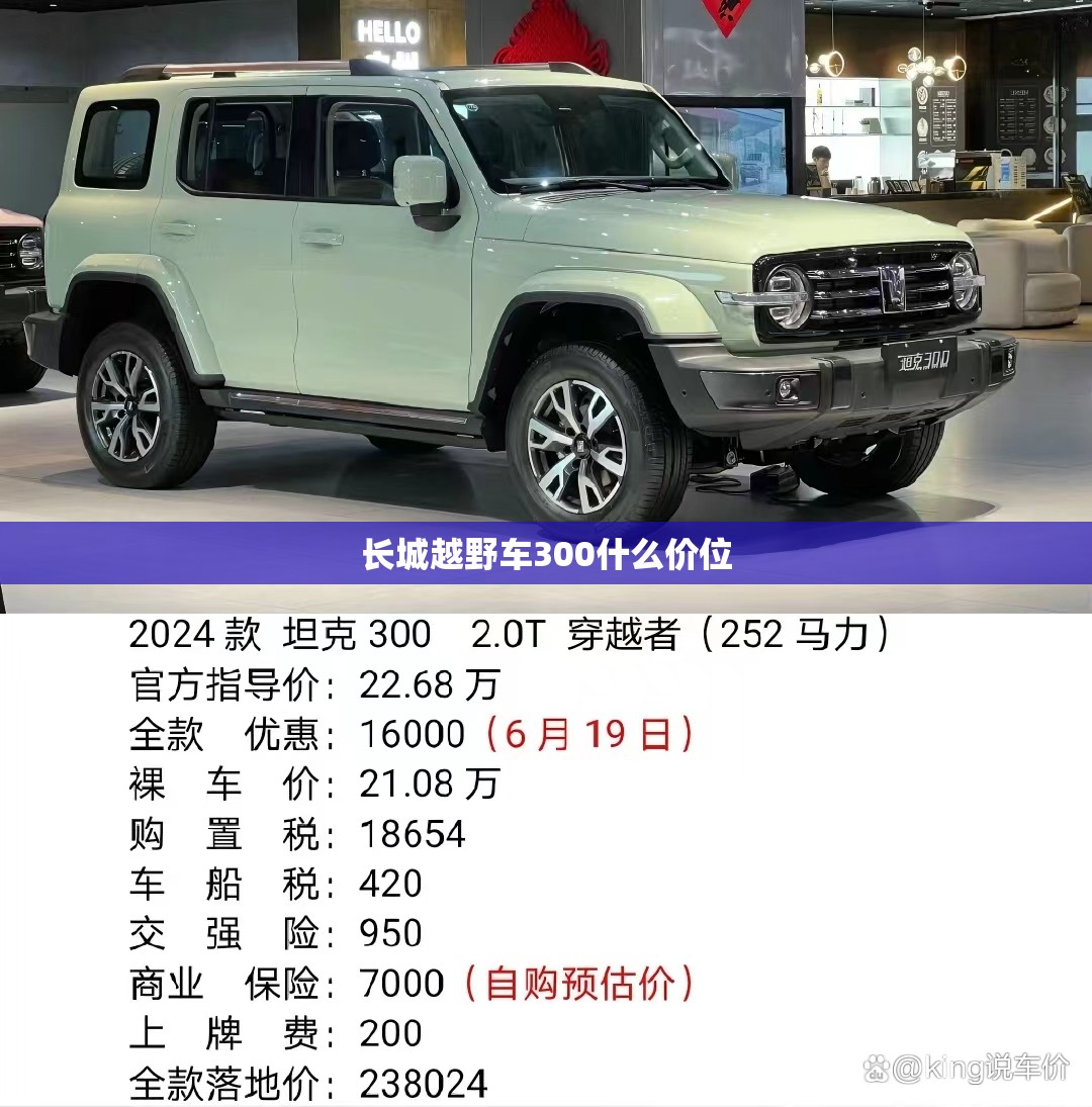 长城越野车300什么价位