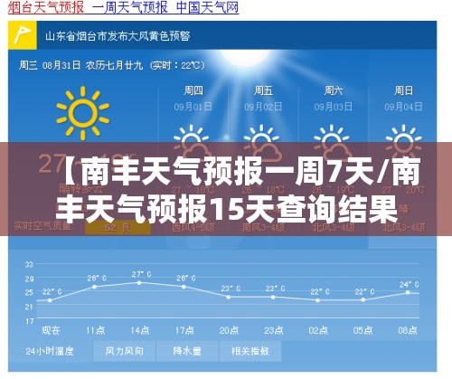 【南丰天气预报一周7天/南丰天气预报15天查询结果】