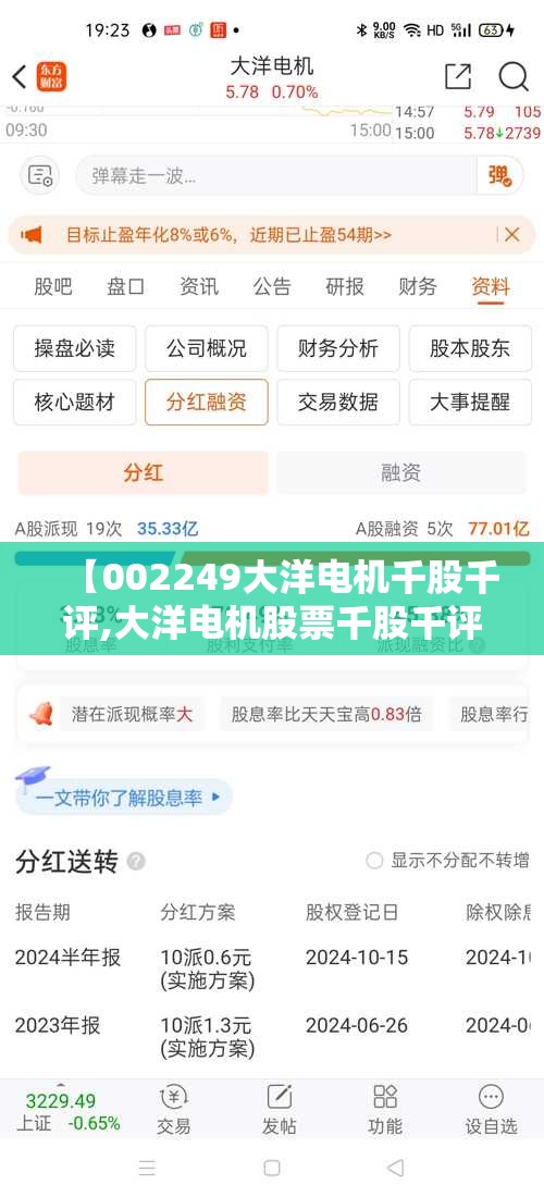 【002249大洋电机千股千评,大洋电机股票千股千评】