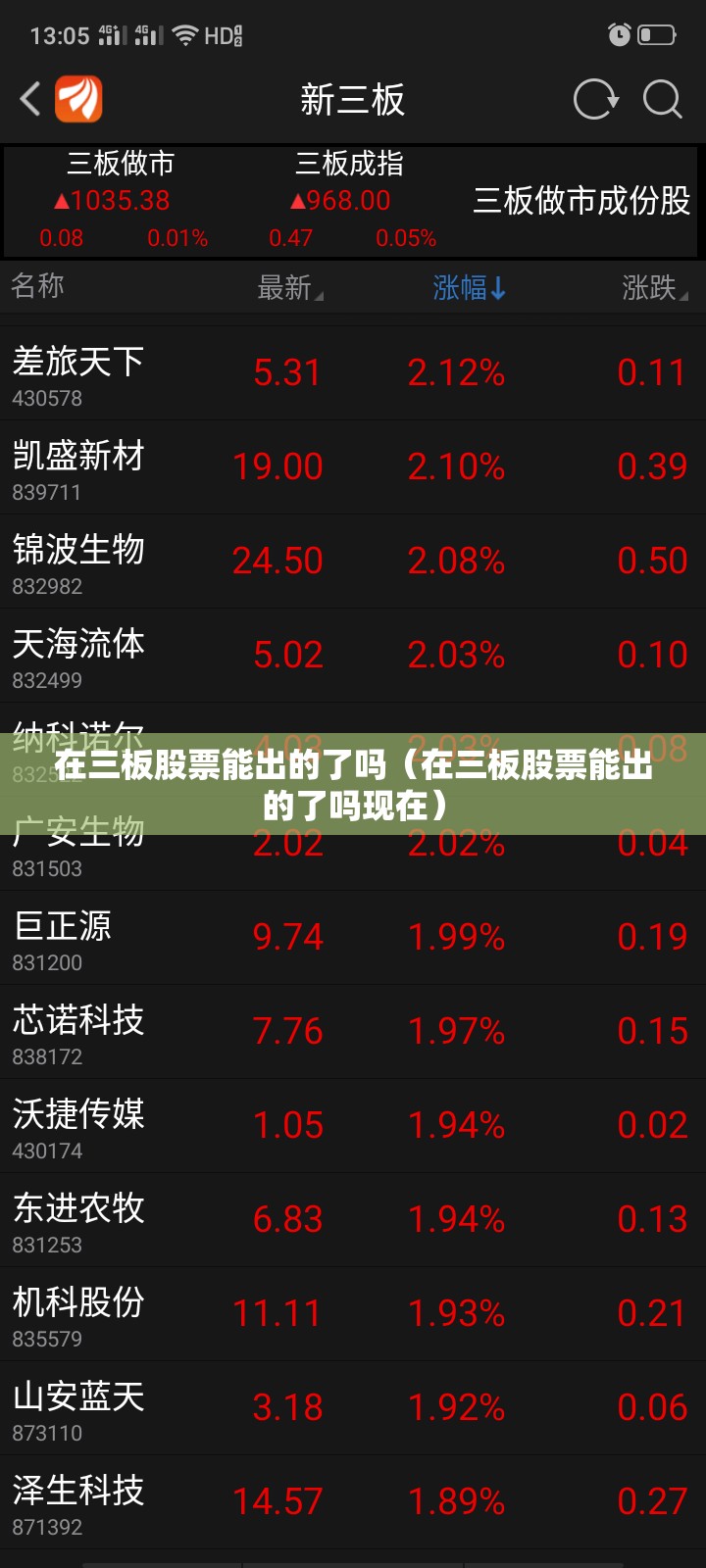 在三板股票能出的了吗（在三板股票能出的了吗现在）