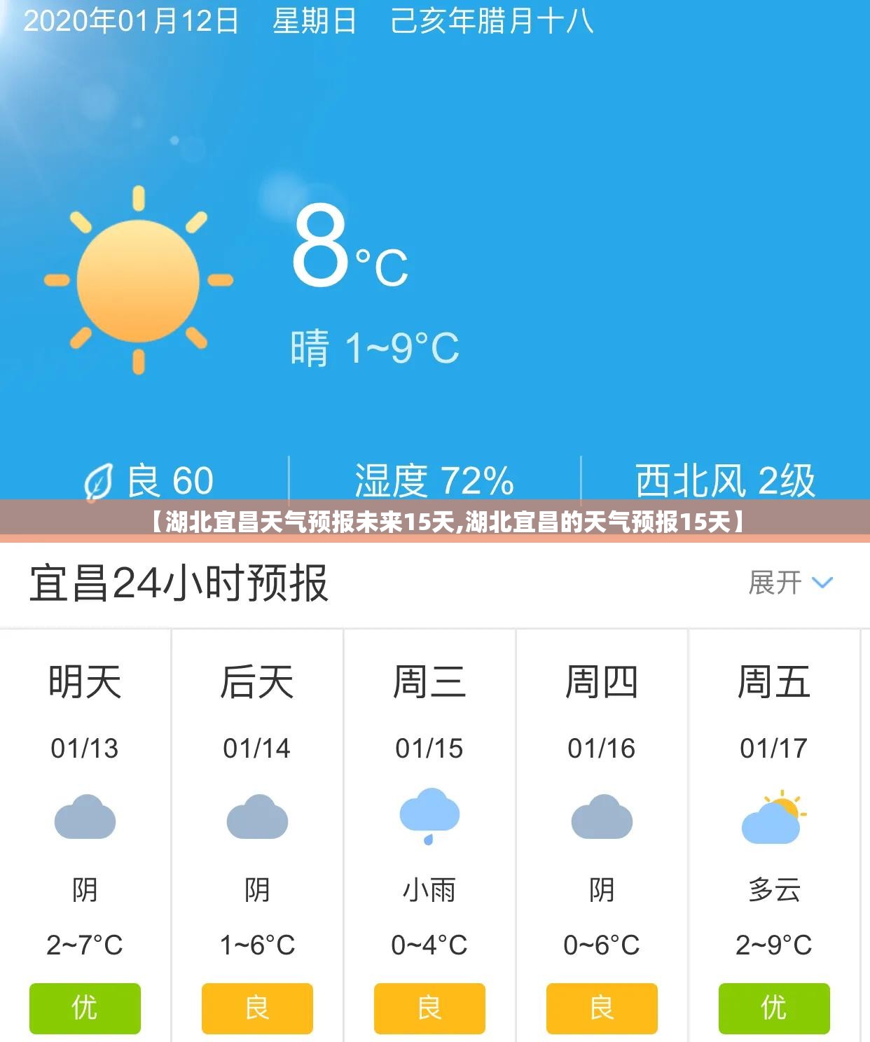 【湖北宜昌天气预报未来15天,湖北宜昌的天气预报15天】
