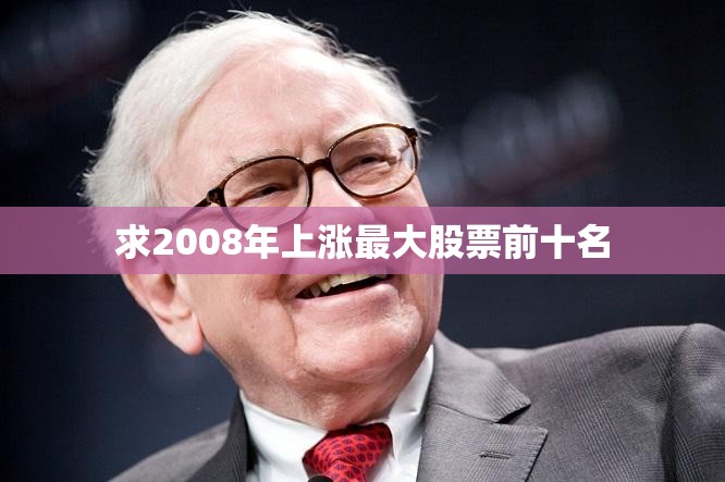 求2008年上涨最大股票前十名 求2008年上涨最大股票前十名