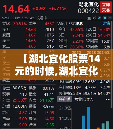 【湖北宜化股票14元的时候,湖北宜化股价多少】