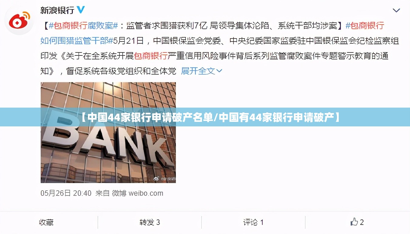 【中国44家银行申请破产名单/中国有44家银行申请破产】