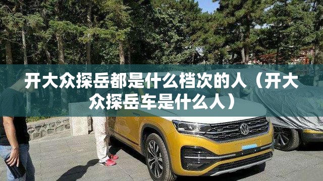 开大众探岳都是什么档次的人（开大众探岳车是什么人）