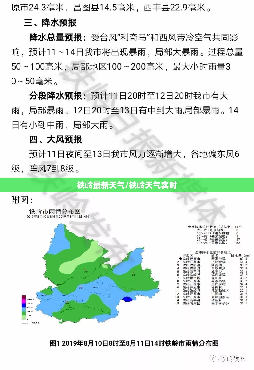 铁岭最新天气/铁岭天气实时