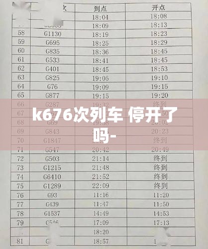 k676次列车 停开了吗- k676次列车 停开了吗-