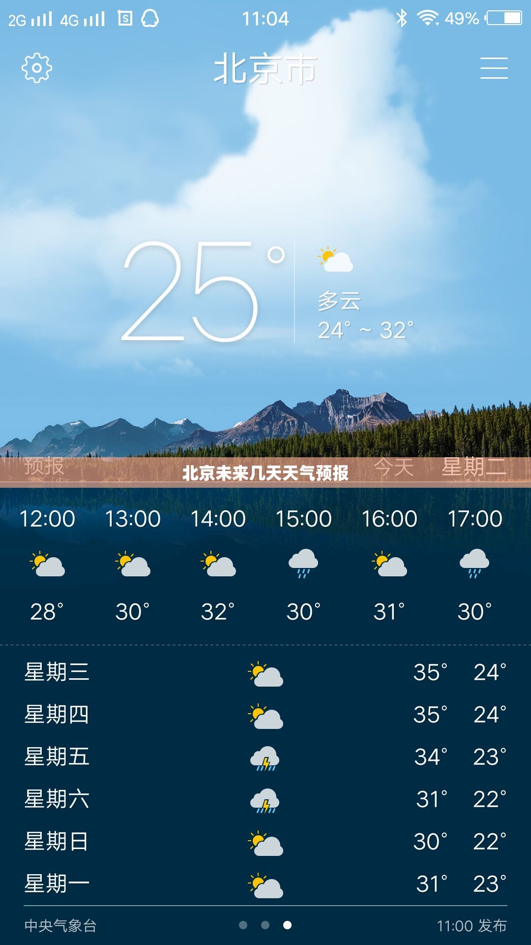 北京未来几天天气预报 北京未来几天天气预报