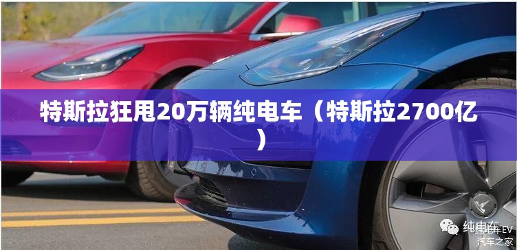 特斯拉狂甩20万辆纯电车（特斯拉2700亿）