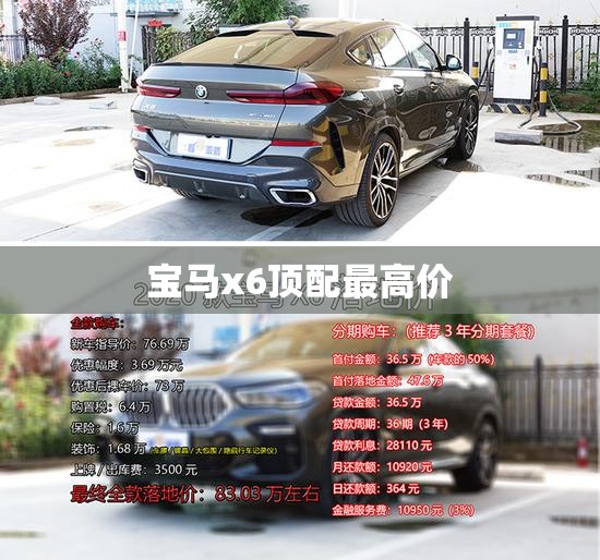 宝马x6顶配最高价