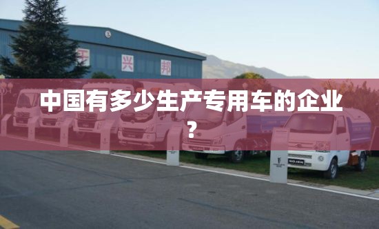 中国有多少生产专用车的企业？