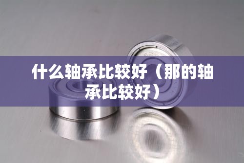 什么轴承比较好（那的轴承比较好）