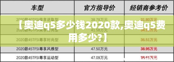 【奥迪q5多少钱2020款,奥迪q5费用多少?】
