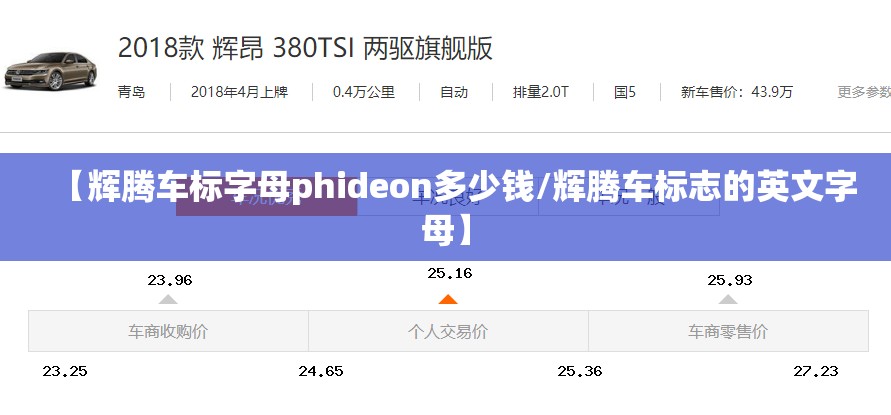 【辉腾车标字母phideon多少钱/辉腾车标志的英文字母】