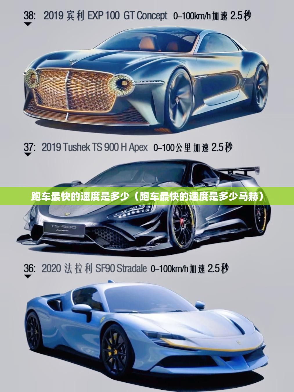 跑车最快的速度是多少（跑车最快的速度是多少马赫）