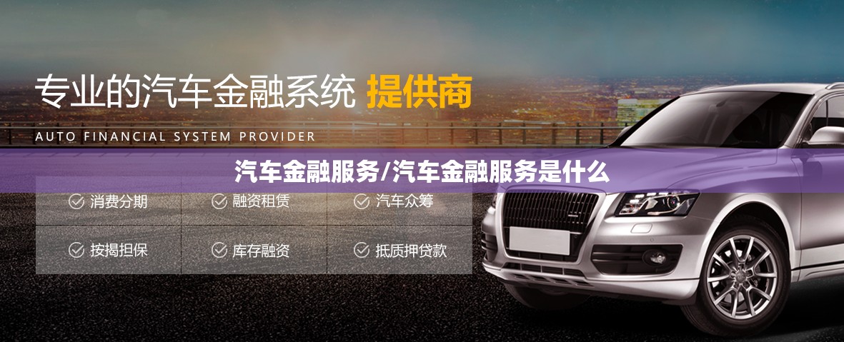 汽车金融服务/汽车金融服务是什么