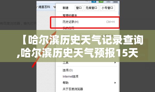【哈尔滨历史天气记录查询,哈尔滨历史天气预报15天查询结果】 【哈尔滨历史天气记录查询,哈尔滨历史天气预报15天查询结果】