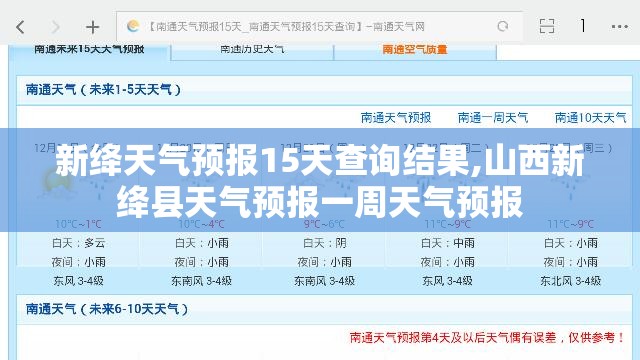 新绛天气预报15天查询结果,山西新绛县天气预报一周天气预报