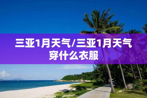 三亚1月天气/三亚1月天气穿什么衣服