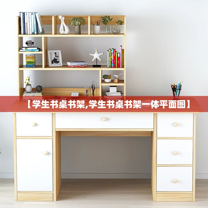 【学生书桌书架,学生书桌书架一体平面图】