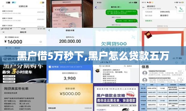 黑户借5万秒下,黑户怎么贷款五万 黑户借5万秒下,黑户怎么贷款五万