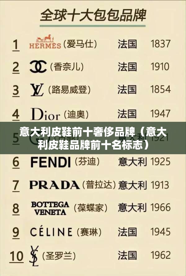 意大利皮鞋前十奢侈品牌（意大利皮鞋品牌前十名标志）