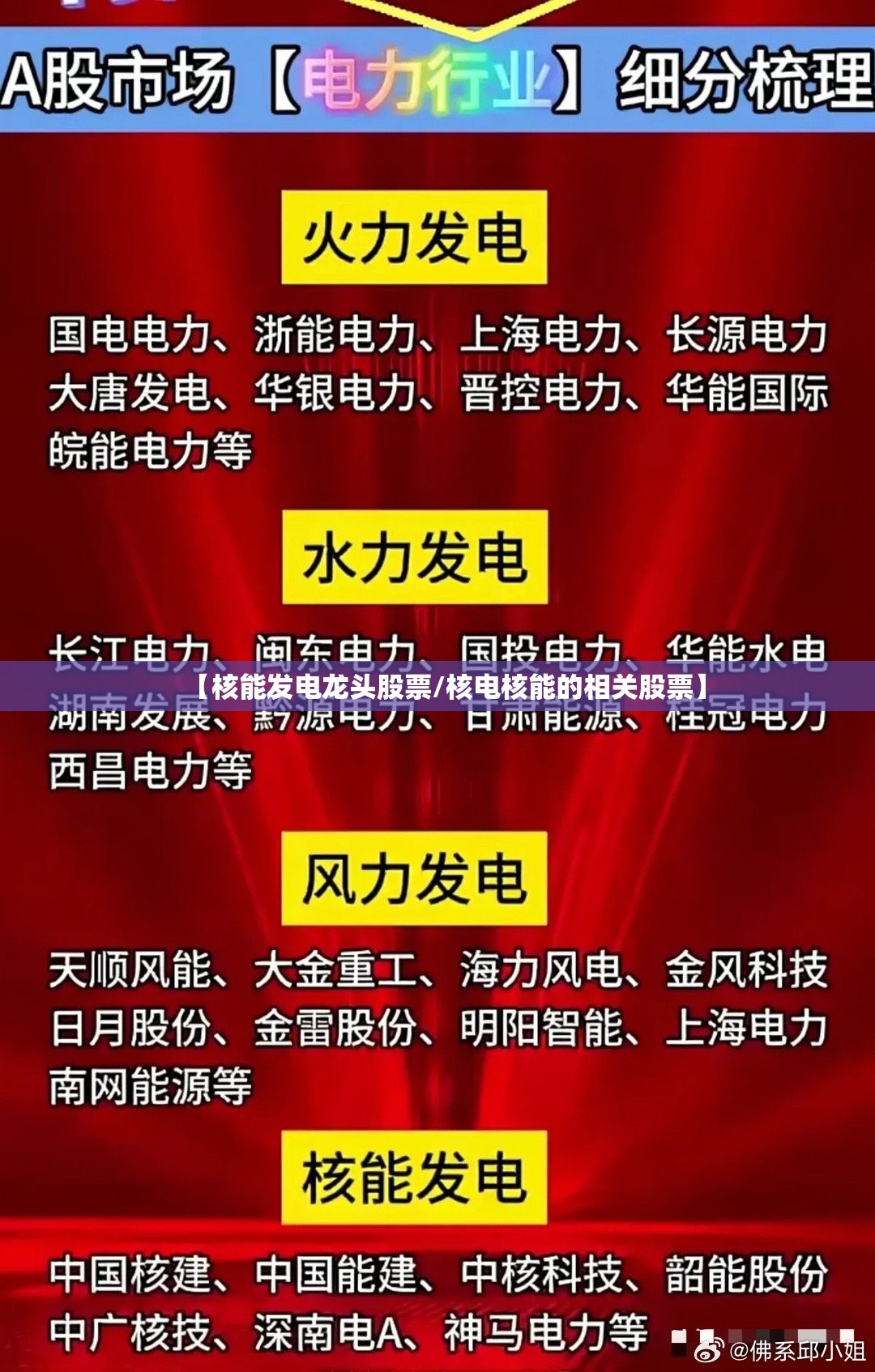 【核能发电龙头股票/核电核能的相关股票】