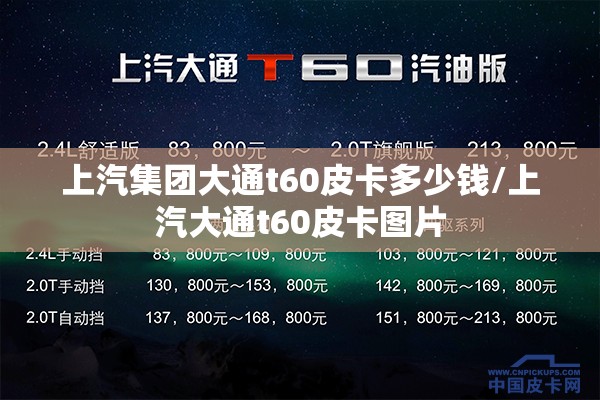 上汽集团大通t60皮卡多少钱/上汽大通t60皮卡图片