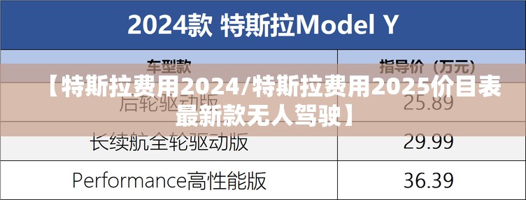 【特斯拉费用2024/特斯拉费用2025价目表最新款无人驾驶】
