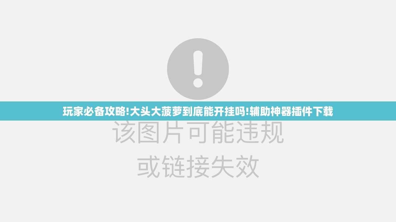 玩家必备攻略!大头大菠萝到底能开挂吗!辅助神器插件下载