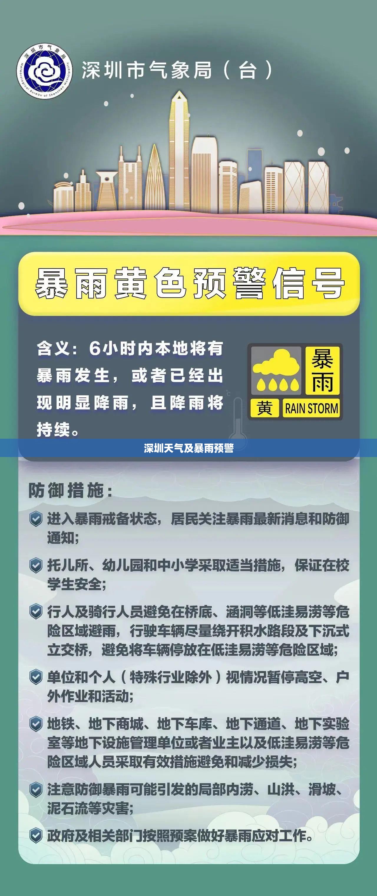 深圳天气及暴雨预警,深圳气象台暴雨预警