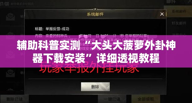 辅助科普实测“大头大菠萝外卦神器下载安装	”详细透视教程