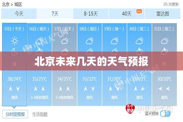 北京未来几天的天气预报/北京未来几天的天气预报图