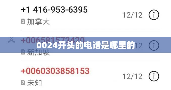 0024开头的电话是哪里的,0024是什么号码
