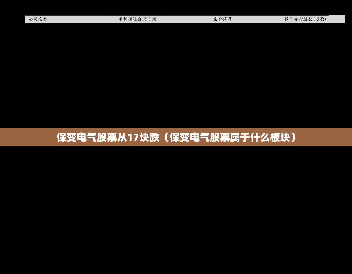 保变电气股票从17块跌（保变电气股票属于什么板块）