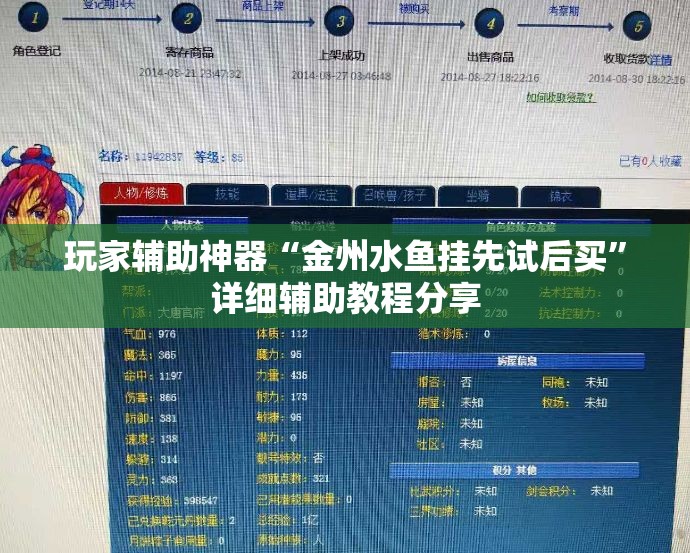 玩家辅助神器“金州水鱼挂先试后买	”详细辅助教程分享