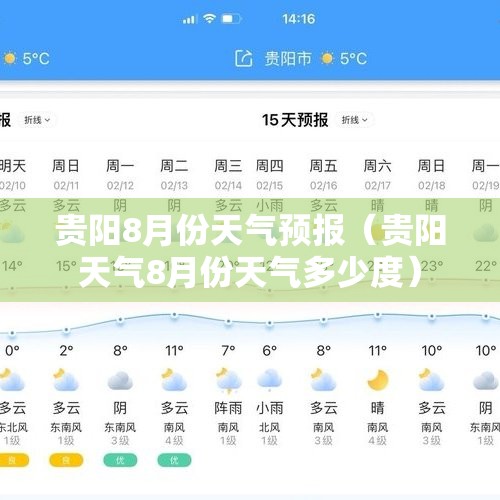 贵阳8月份天气预报（贵阳天气8月份天气多少度）