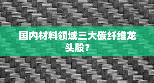 国内材料领域三大碳纤维龙头股？