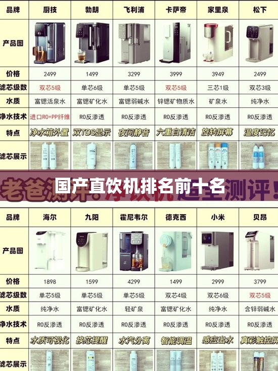 国产直饮机排名前十名