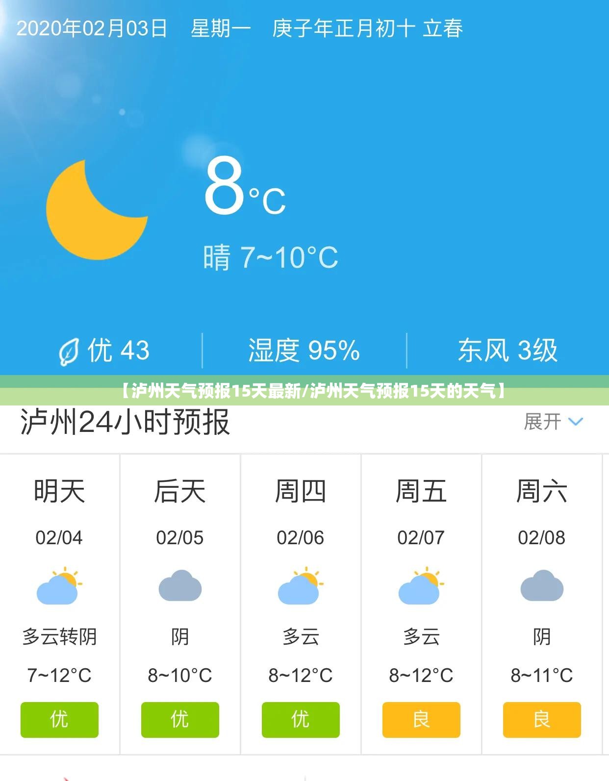 【泸州天气预报15天最新/泸州天气预报15天的天气】