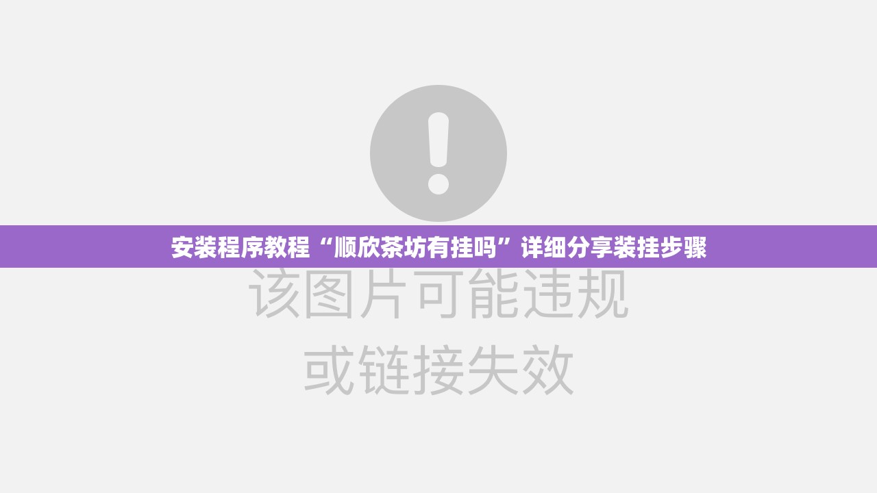 安装程序教程“顺欣茶坊有挂吗”详细分享装挂步骤