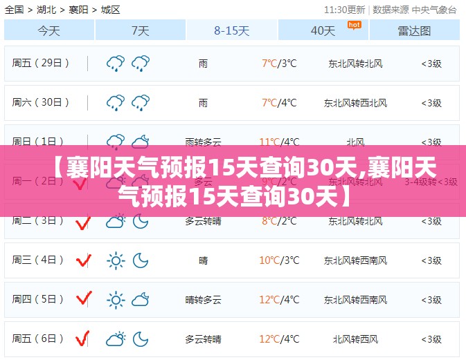 【襄阳天气预报15天查询30天,襄阳天气预报15天查询30天】