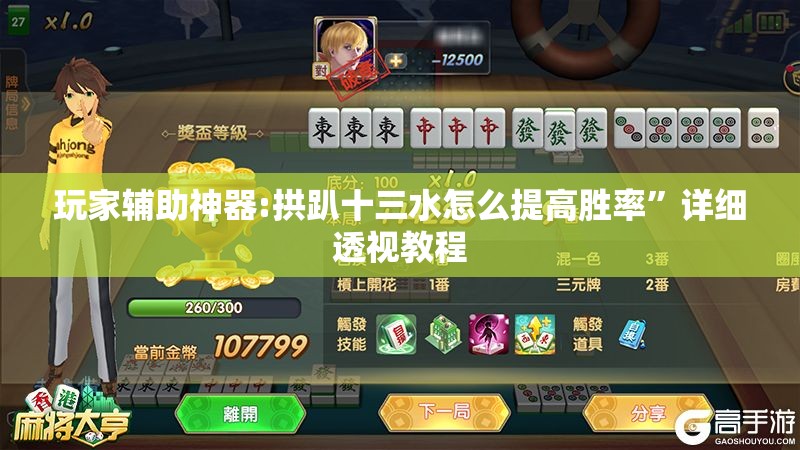 玩家辅助神器:拱趴十三水怎么提高胜率”详细透视教程